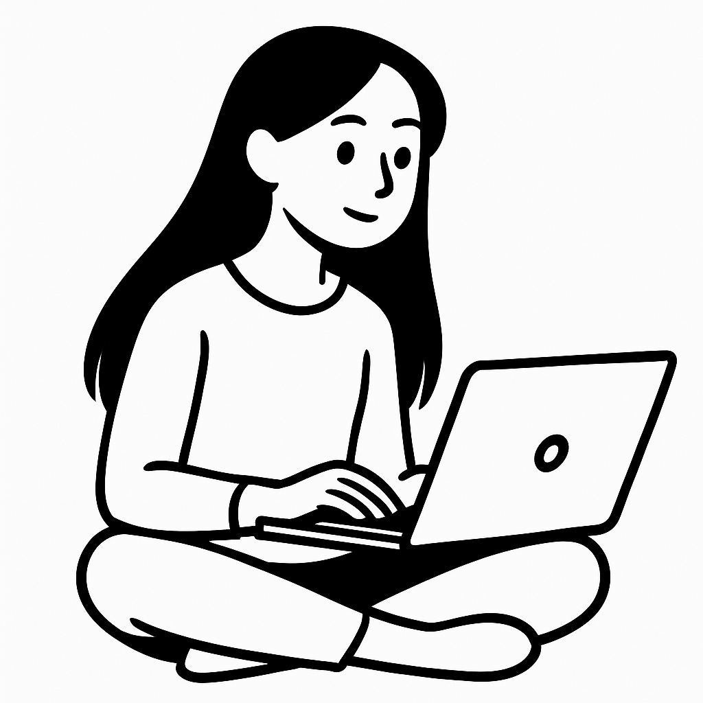 Minimalist vector portrait representing the developer